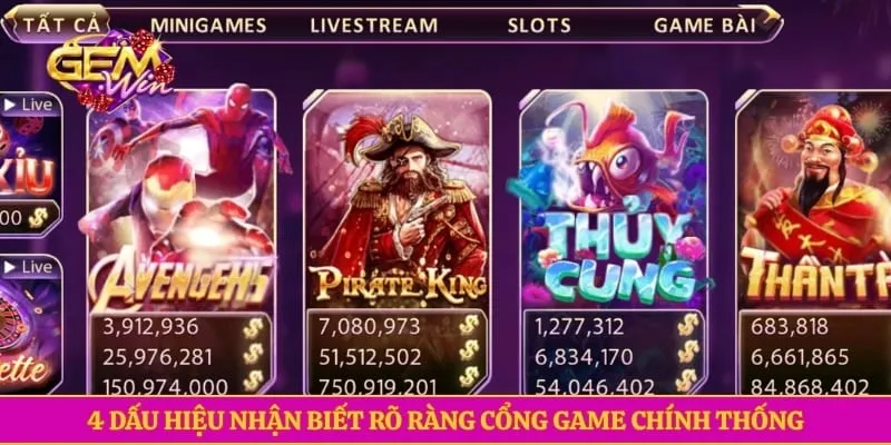4 dấu hiệu nhận biết rõ ràng cổng game chính thống