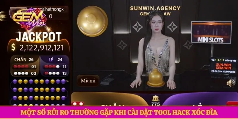 Một số rủi ro thường gặp khi cài đặt tool hack Xóc Đĩa