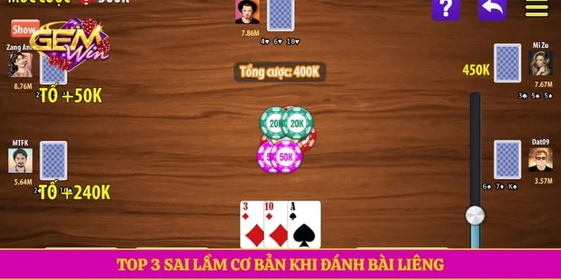 Bài Liêng GEMWIN - Quy Tắc Tính Điểm Và Bí Kíp Thắng Lớn Top 3 sai lầm cơ bản khi đánh bài liêng